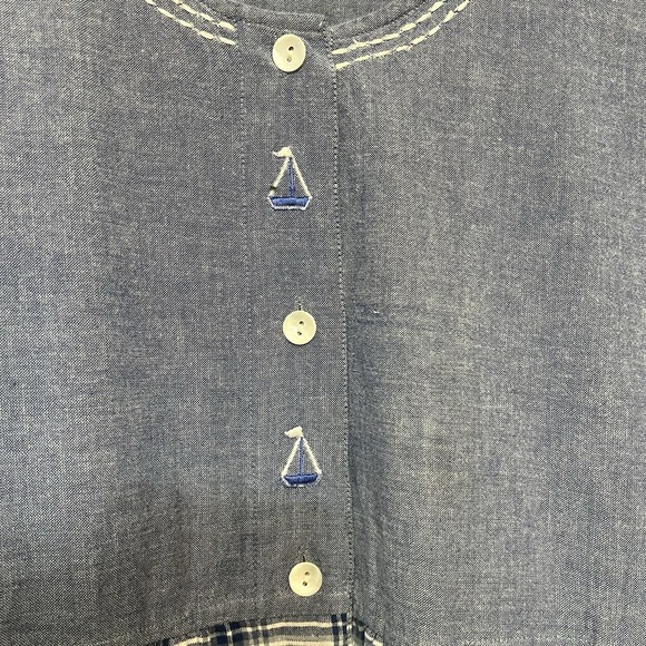 Bechamel Womens Midi Dress Sailor Chic With Embroidery Size L - Picture 3 of 6